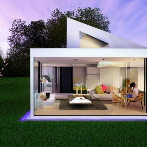 a modern mini house in a crystal ball octane render hyperdetailed, house and home, home and garden, 