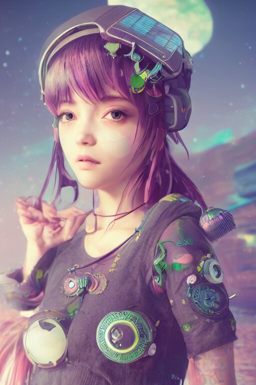 solarpunk girl kawaii, ultra realistic, concept art, intricate details, highly detailed, photorealistic, octane render, 8 k 