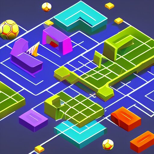 artstation game icon of a soccer lootbox, 3 d, isometric, game, 