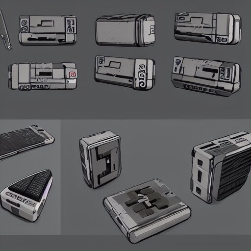 modular game item, futuristic battery pack, very realistic , artstation, concept art ,