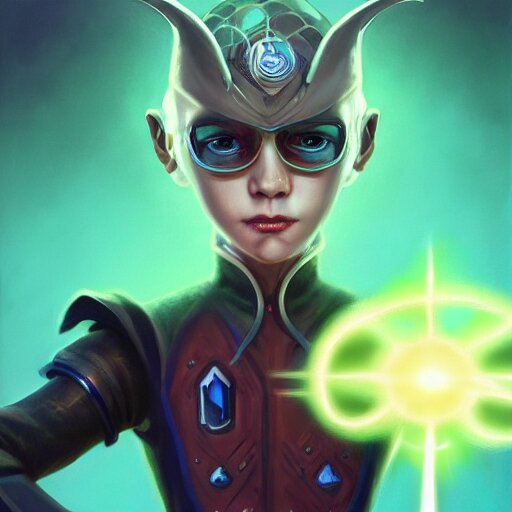 A sorcerer wielding a futuristic super weapon, bust shot, smooth, intricate, elegant, power aura, digital painting, artstation, concept art, high tech fantasy, sharp focus, illustration, art by Mark Ryden-H 640