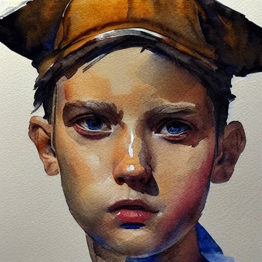 water color on paper, master painter portrait, highly detailed, artstation, masterpiece, award - winning, 