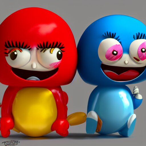 christina hendricks as gumball characters, 3 d render, blender, 