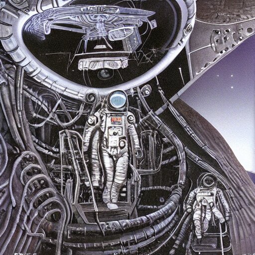 astronaut entering Valhalla by H. R. Giger