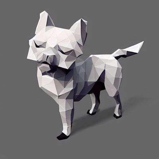 low poly dog 