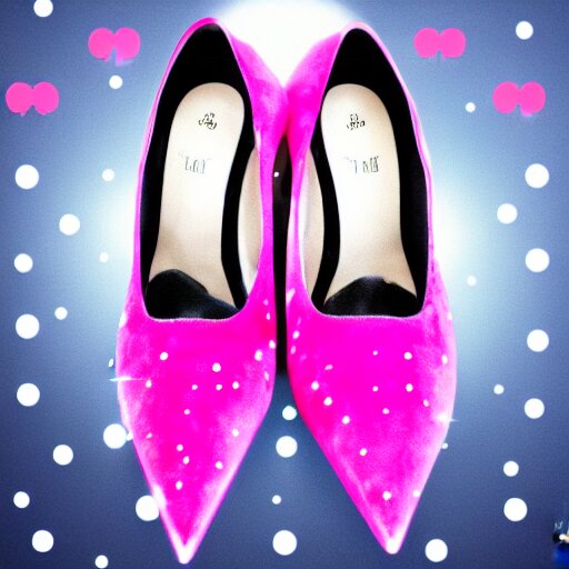 pink suede pumps shoes with slim heels and pointed toes with a happy mickey mouse printed on it, photorealistic, transluscent, glass, beautiful, architecture, product design, clean, highly detailed, 8 k, ornate detail 