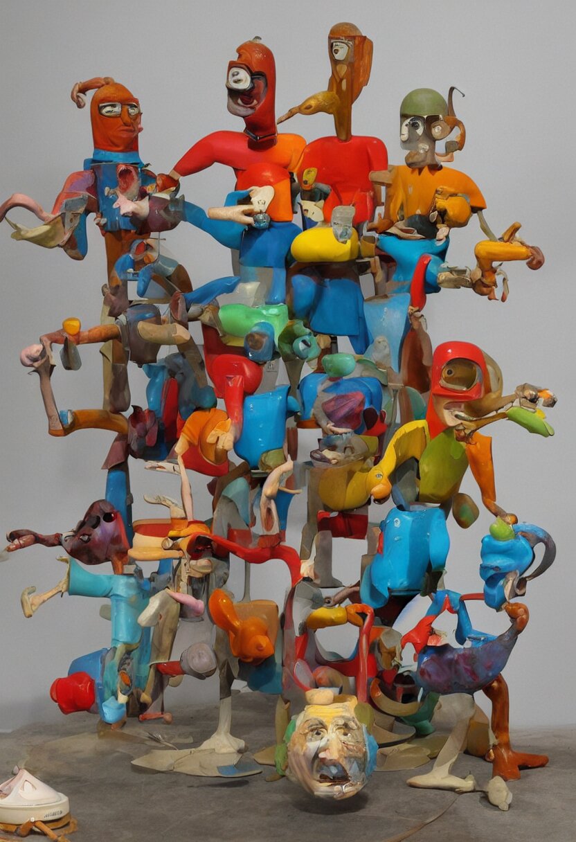 1 9 6 0 s weirdo cartoon sculpture toy on display 