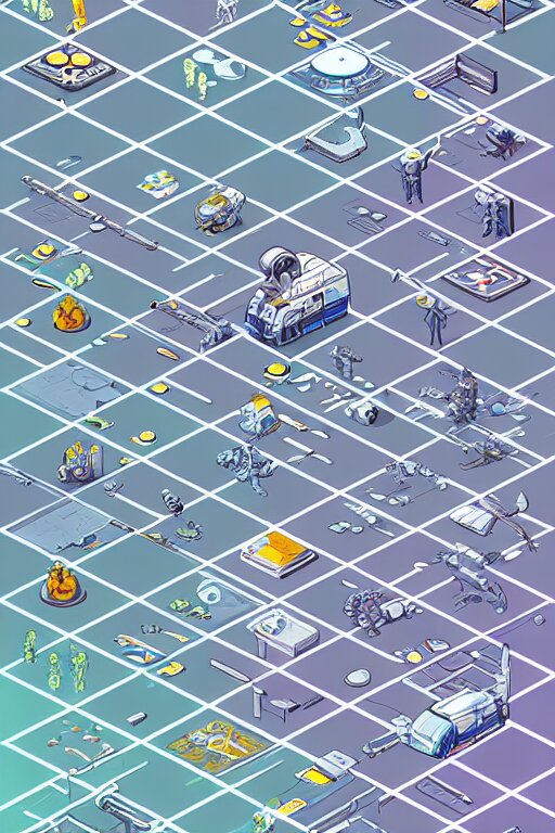 isometric design, sprite sheet, game resources, futuristic van by josan gonzalez 