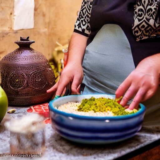 Shrek making a moroccan tagine