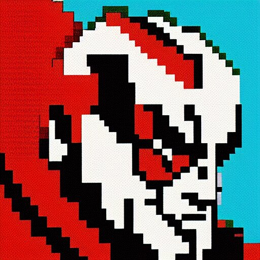 pixel art of kratos