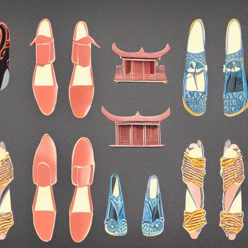 shoes concept design inspired by indonesian traditional houses 