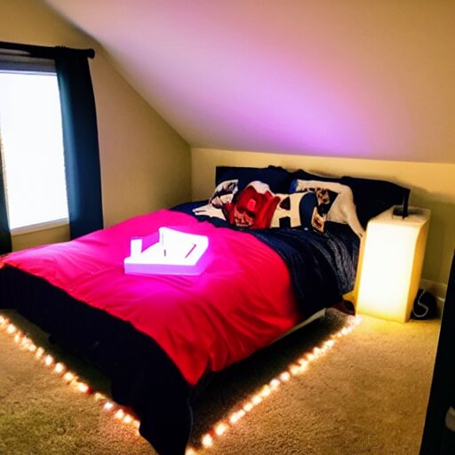 a day trader named jay putting up nanoleaf lights in his bedroom 