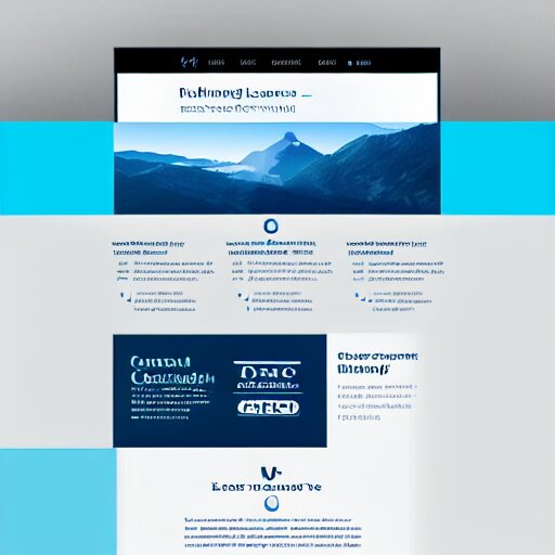 minimalistic clean website brand design portal, blue background with white text, large tab layout on the left, pleasing colors and readable fonts, featuring a corporate brand logo image