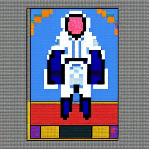 pixel art of an astronaut