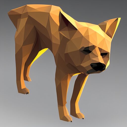 low poly dog 