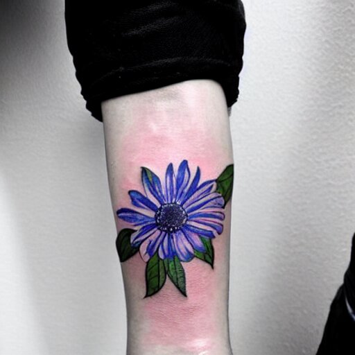 great tattoo watercolor cornflower