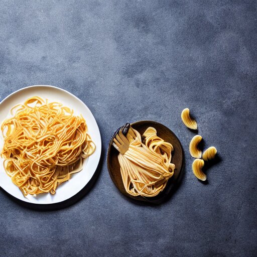 photo of mice eating pasta, dynamic lighting 