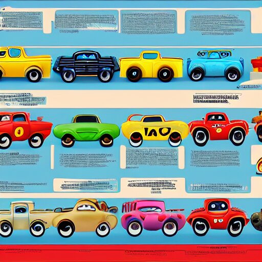 Disney Pixar's Cars biology anatomy chart study