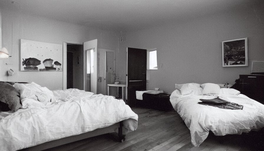 interior of a bedroom in 1 9 9 9 