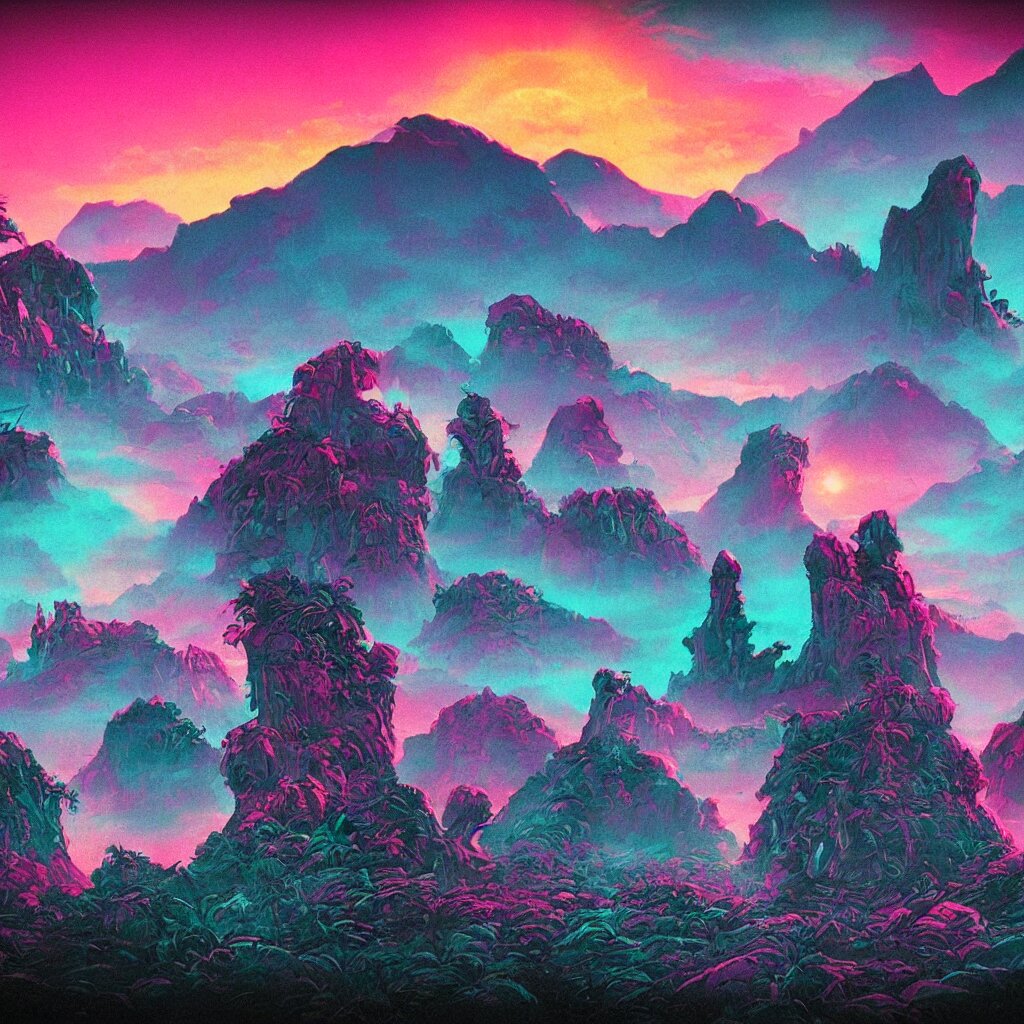 80s landscape photo, ET, goonies, retrowave, synthwave