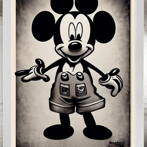 Lexica Mickey Mouse Art Work Ww Propaganda Poster Dark Hyper