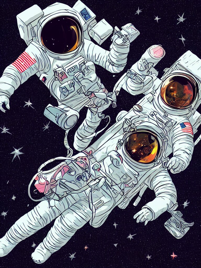 astronaut glowing in the dark by disney concept artists, blunt borders, rule of thirds 