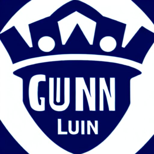 gun with a blue crown logo 