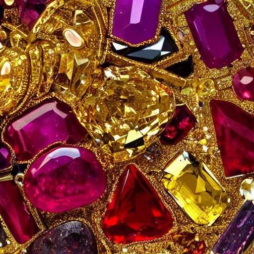 
gold and ruby gemstone  HDR 

