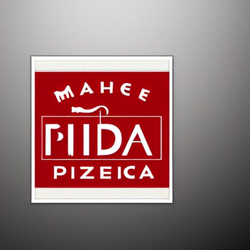 da michele logo for a pizzeria, 2 d, illustration 