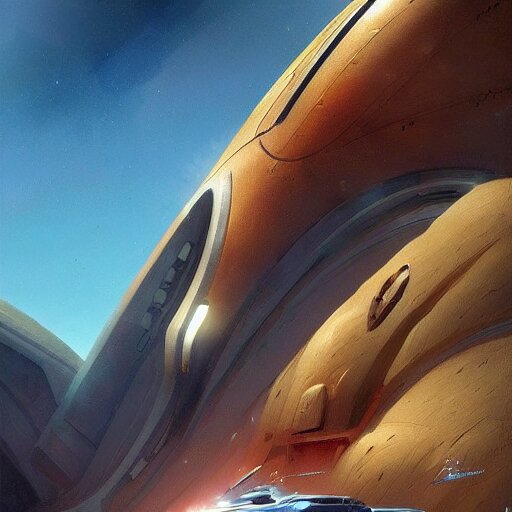 spaceship by jean giraud concept art by anthony macbain greg rutkowski artstation 