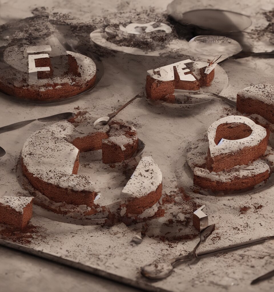 ultra realistic Letter M cake, 8K resolution, well designed, Artstation, epic view,