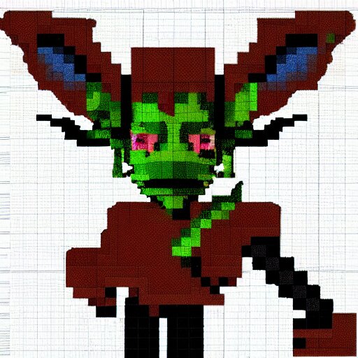 goblin, pixel art, detailed 