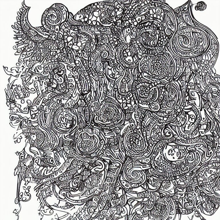 notebook doodle extremely intricate hyper detailed linework pen and paper 