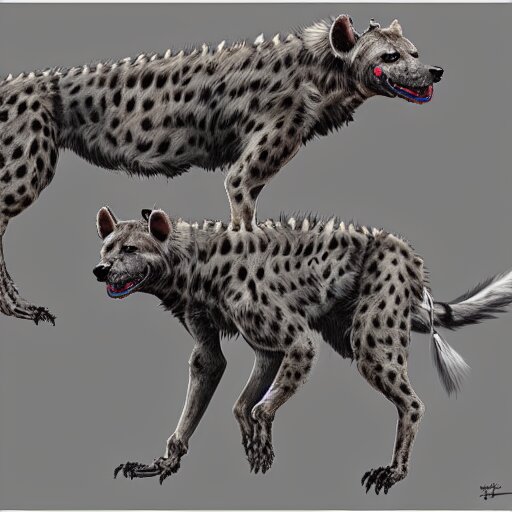 robotic hyena, highly detailed concept art 