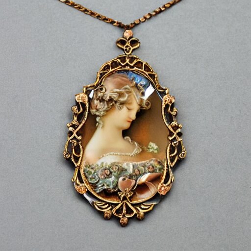 fine beautiful rococo artnouveau necklace 