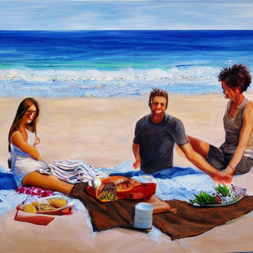 a picnic on the beach by eric zener 