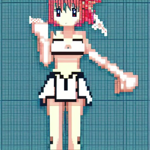 pixel art of an anime girl