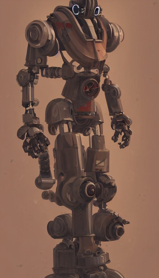 a dieselpunk robot, portrait, humanoid, sharp focus, james gilleard, cinematic, game art, extremely detailed digital painting 