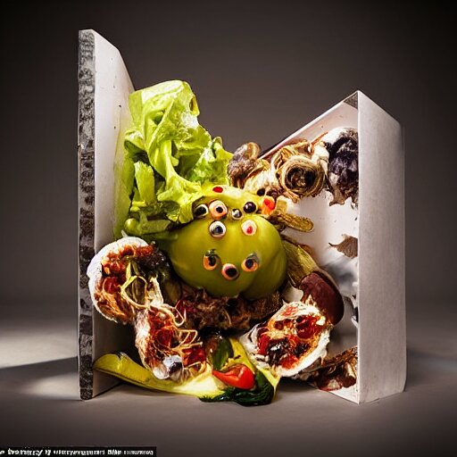 Award winning photos of the most disgusting looking gourmet food ever created, studio lighting, extremely detailed