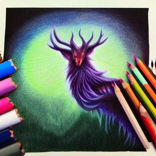 Colored Pencil Art on Paper Caran D'Ache Luminance · Creative Fabrica