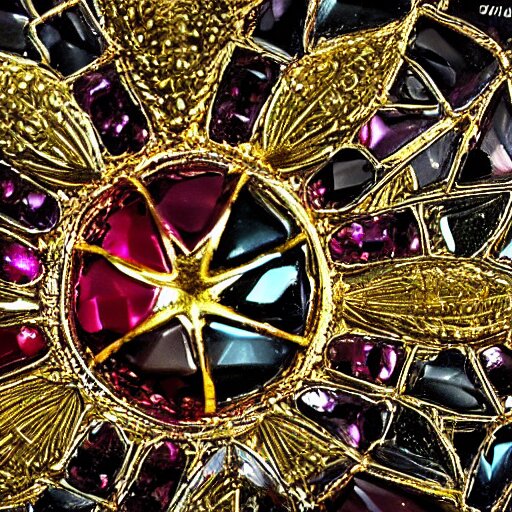 
gold and ruby gemstone  HDR 

