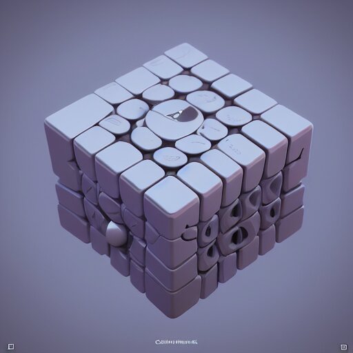 futuristic rubicks cube,product,octane render,detailed,unreal render,3d,4k,isometric