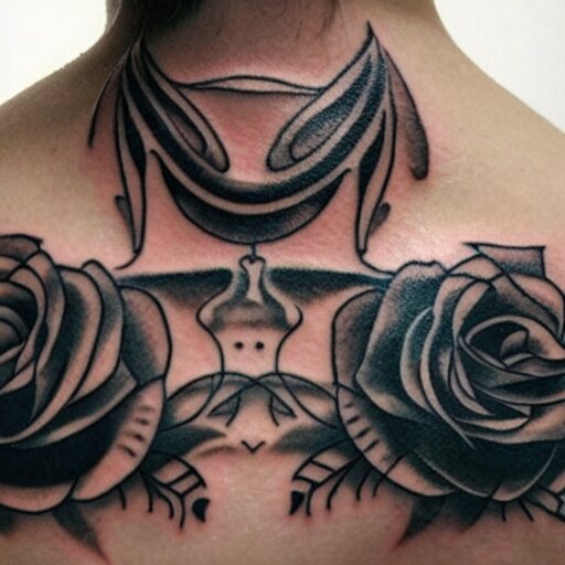 neck tattoo, needle, ink, tattoo photo 