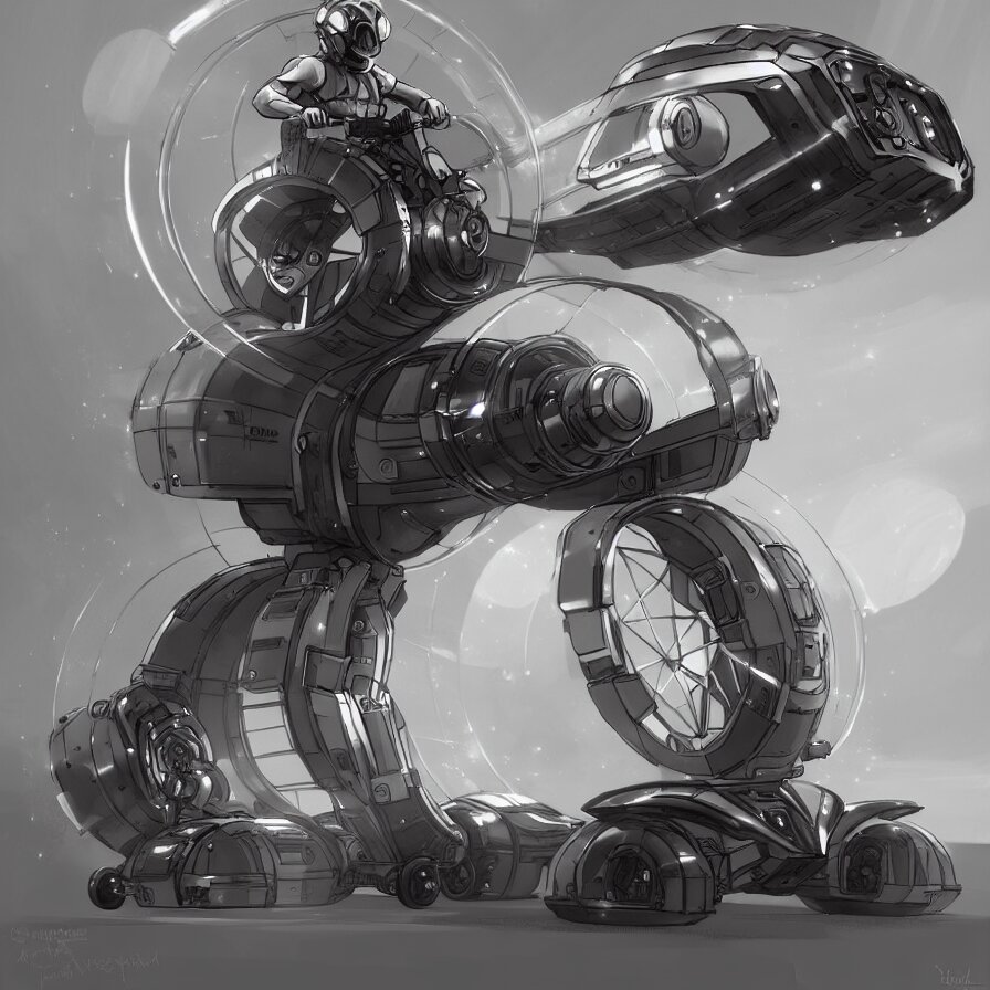 a beautiful concept art of futuristic monowheel, with sitting rider by alex pyatov and patrick razo, trending on artstation 