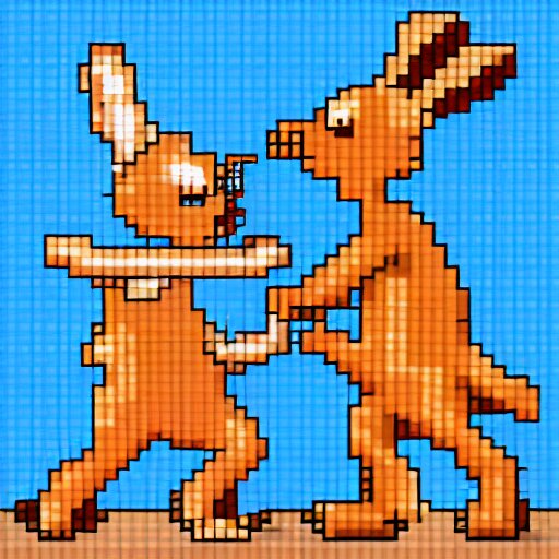 thunder bunnies, pixel art