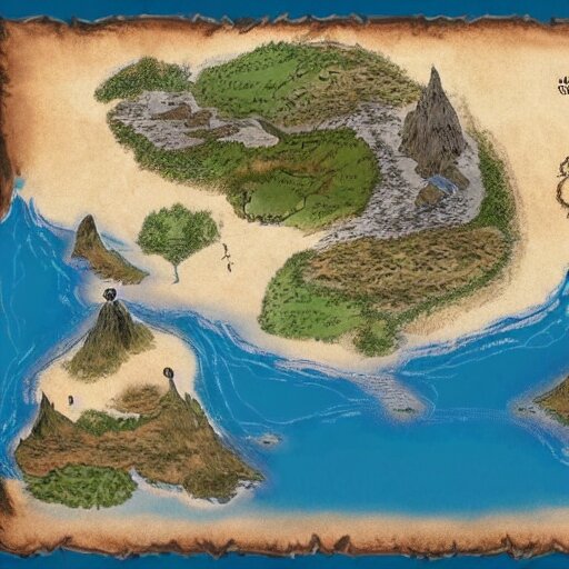 Lexica - Dnd World Map, Mountains, Villages, Rivers, Oceans, Islands 