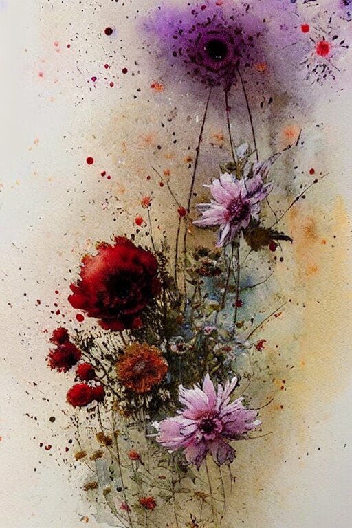 ( ( ( ( ( ( ( ( ( ( ( ( ( loose loose watercolor of flowers painterly, granular splatter dripping. very muted colors. ) ) ) ) ) ) ) ) ) ) ) ) ) by jean - baptiste monge!!!!!!!!!!!!!!!!!!!!!!!!!!!!!! 