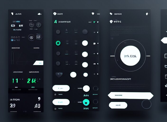 a futuristic interface ui hud, 8 k, horizontal, sleek black and white 