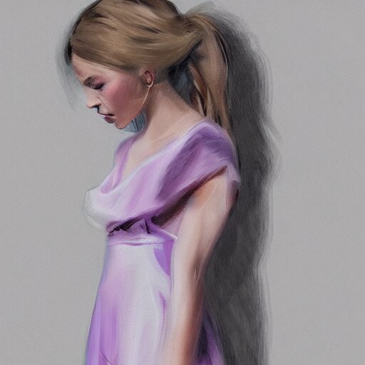 a girl wearing a stylish dress, digital painting, smooth, hd, by tran ross, ambient lighting, details 