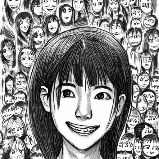 “ a detailed portrait of jaiden animations drawn by junji ito ” 